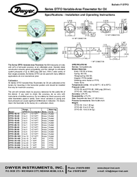 Thumbnail of document Manual - DTFO Variable-Area Flowmeter for Oil